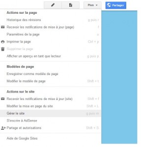 Plus - Gérer le site